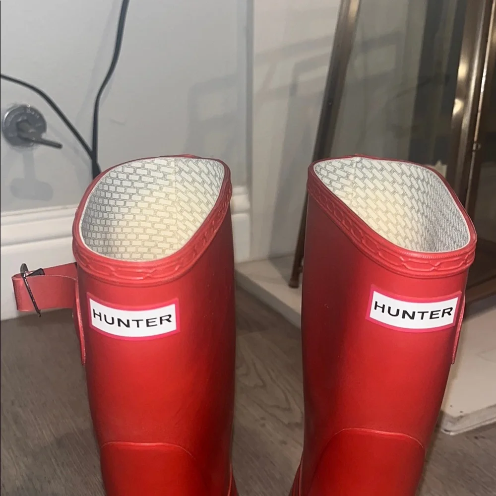 Hunter Red Tall Rain Boots